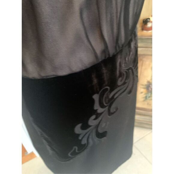 Gorgeous ANN TAYLOR Black SILK Velvet Formal Evening Cocktail Holiday Party Blac - Picture 4 of 12